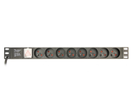 Gembird Rack - 8 gniazd FR, 1U, 16A, Schuko, 3m - 1230929 - zdjęcie 3